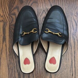 Black Leather Slip-On Loafers
